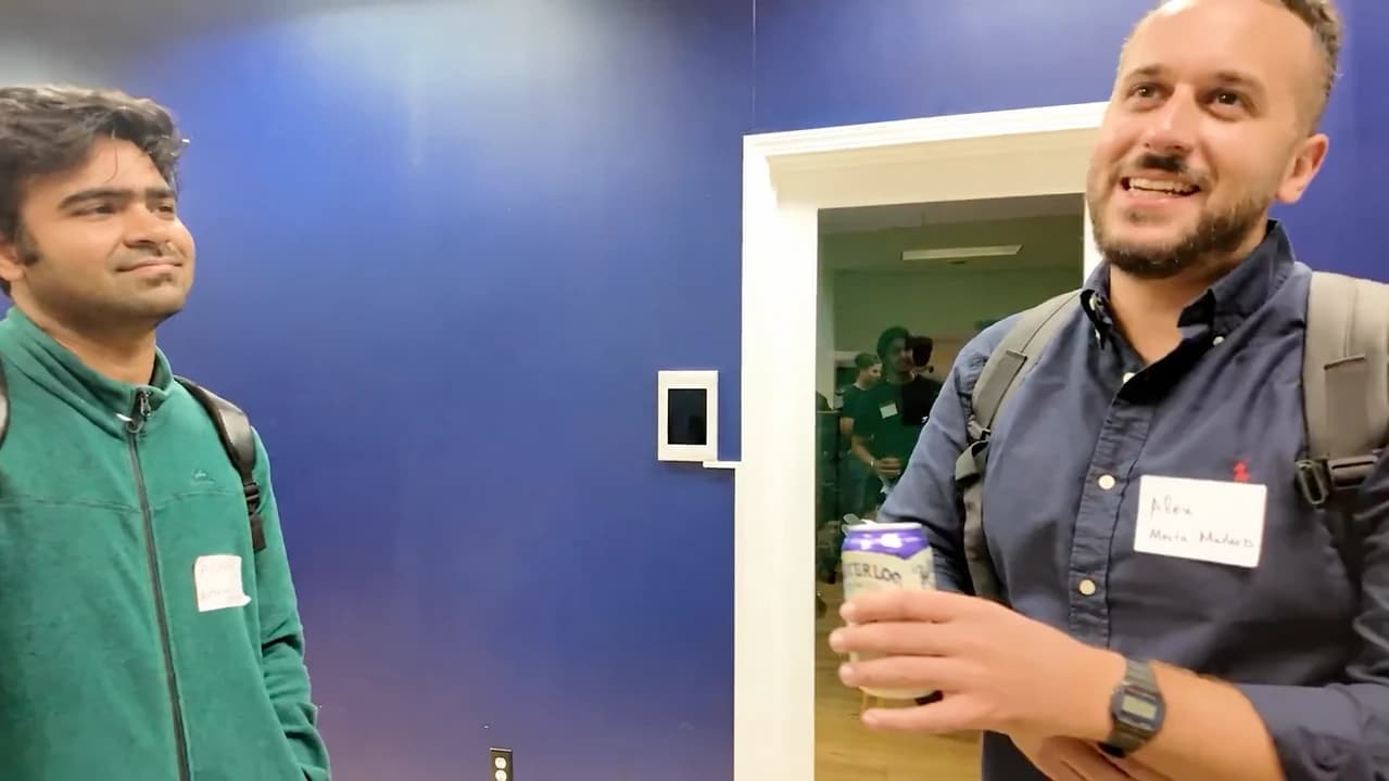 Builders exchanging feedback at the San Francisco pre-launch gathering
