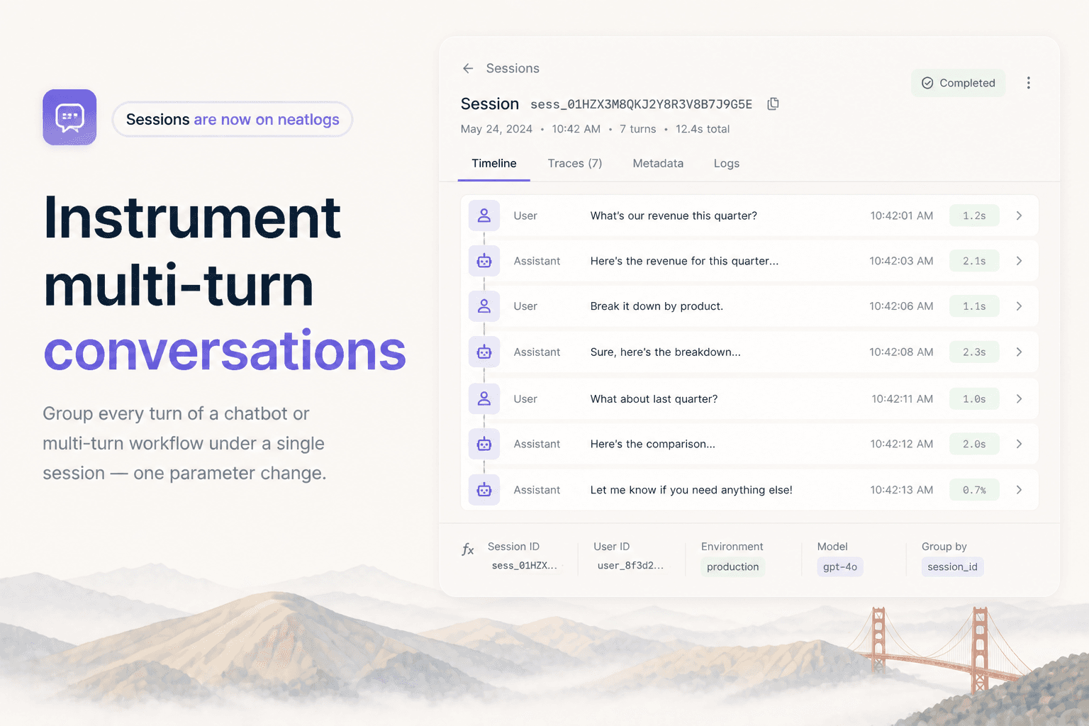 Instrument multi-turn conversations