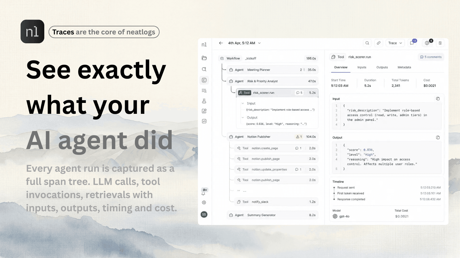 See exactly what your AI agent did